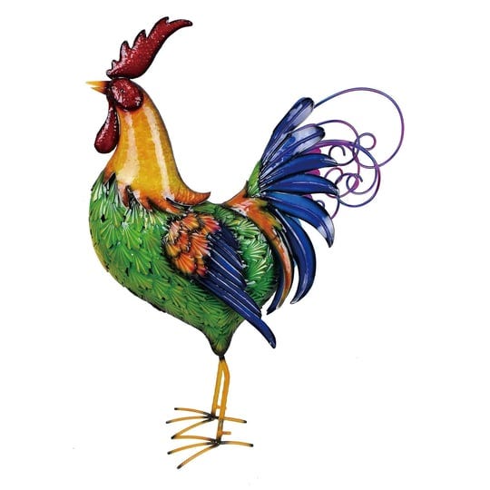 backyard-expressions-32-inch-bright-metal-rooster-garden-statue-1