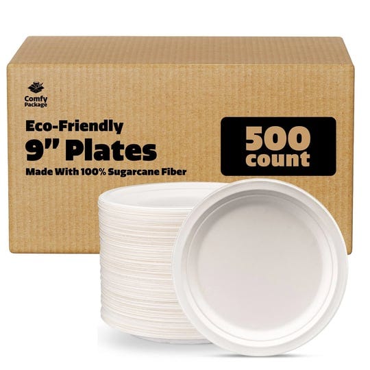 bulk-case-of-4-125-pack-500-9-inch-100-compostable-heavy-duty-plates-eco-friendly-disposable-sugarca-1