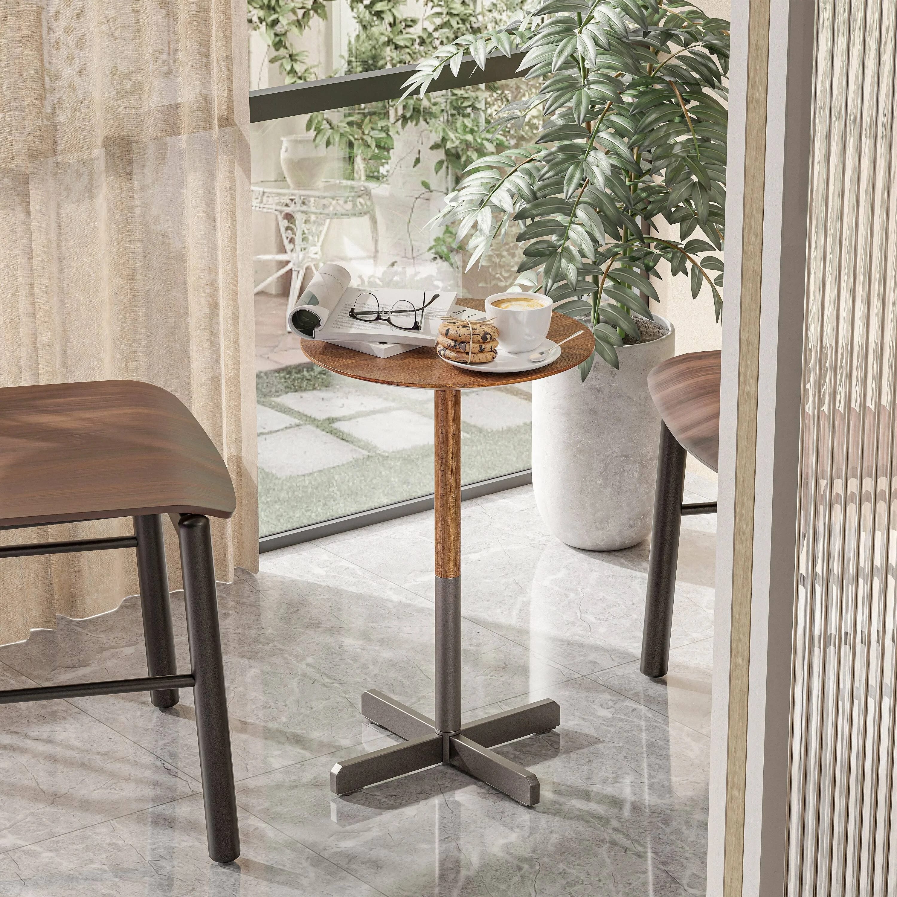 Stylish Small Pedestal Drink Table | Image