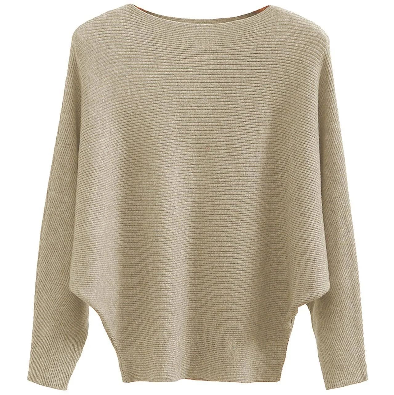 The Ultimate Soft and Comfortable Batwing Sleeve Sweater for Women | Image