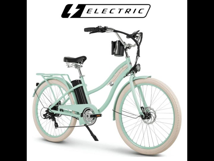 nel-lusso-26-inch-7-speed-electric-cruiser-bike-with-throttle-mint-green-by-huffy-1