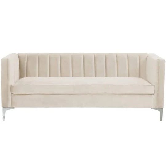 71-in-wide-velvet-square-arm-mid-century-rectangle-sofa-with-channel-tufted-3-seater-couch-in-beige-1