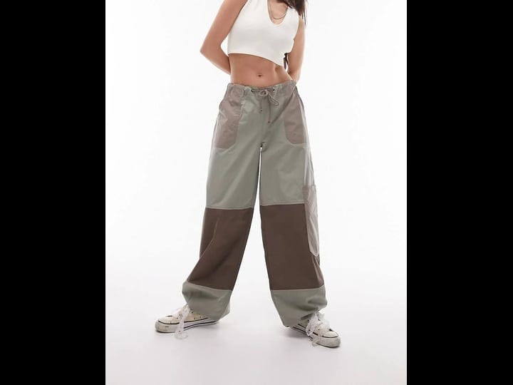 topshop-oversized-parachute-patchwork-cargo-pants-in-khaki-green-1