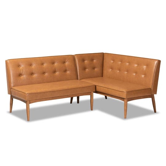 2pc-arvid-mid-century-faux-leather-upholstered-wood-dining-corner-sofa-bench-set-walnut-brown-baxton-1