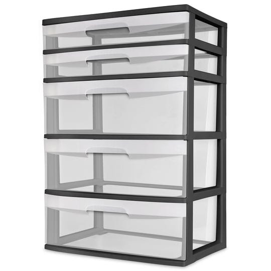 5-drawer-wide-tower-storage-sterilite-organizer-cabinet-heavy-plastic-1