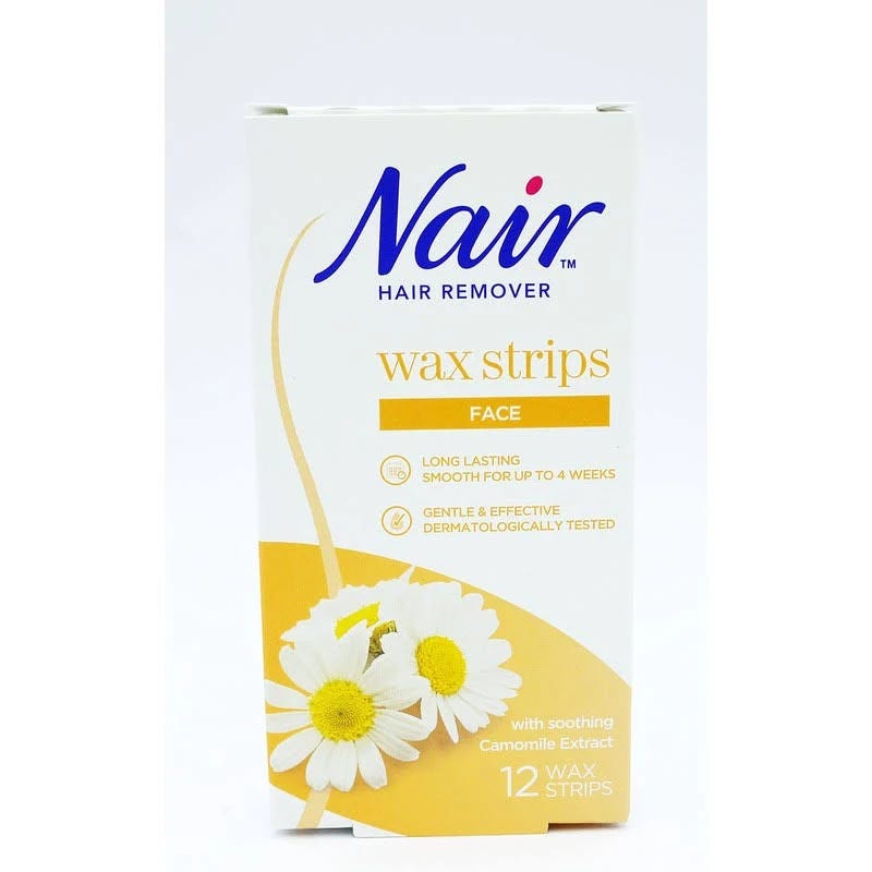 Nair Facial Wax Strips - Long-Lasting, Gentle, and Effective for Up to 4 Weeks | Image