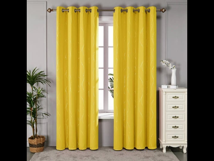 deconovo-blackout-yellow-curtains-and-drapes-for-teens-84-inch-long-heat-blocking-dots-curtains-for--1