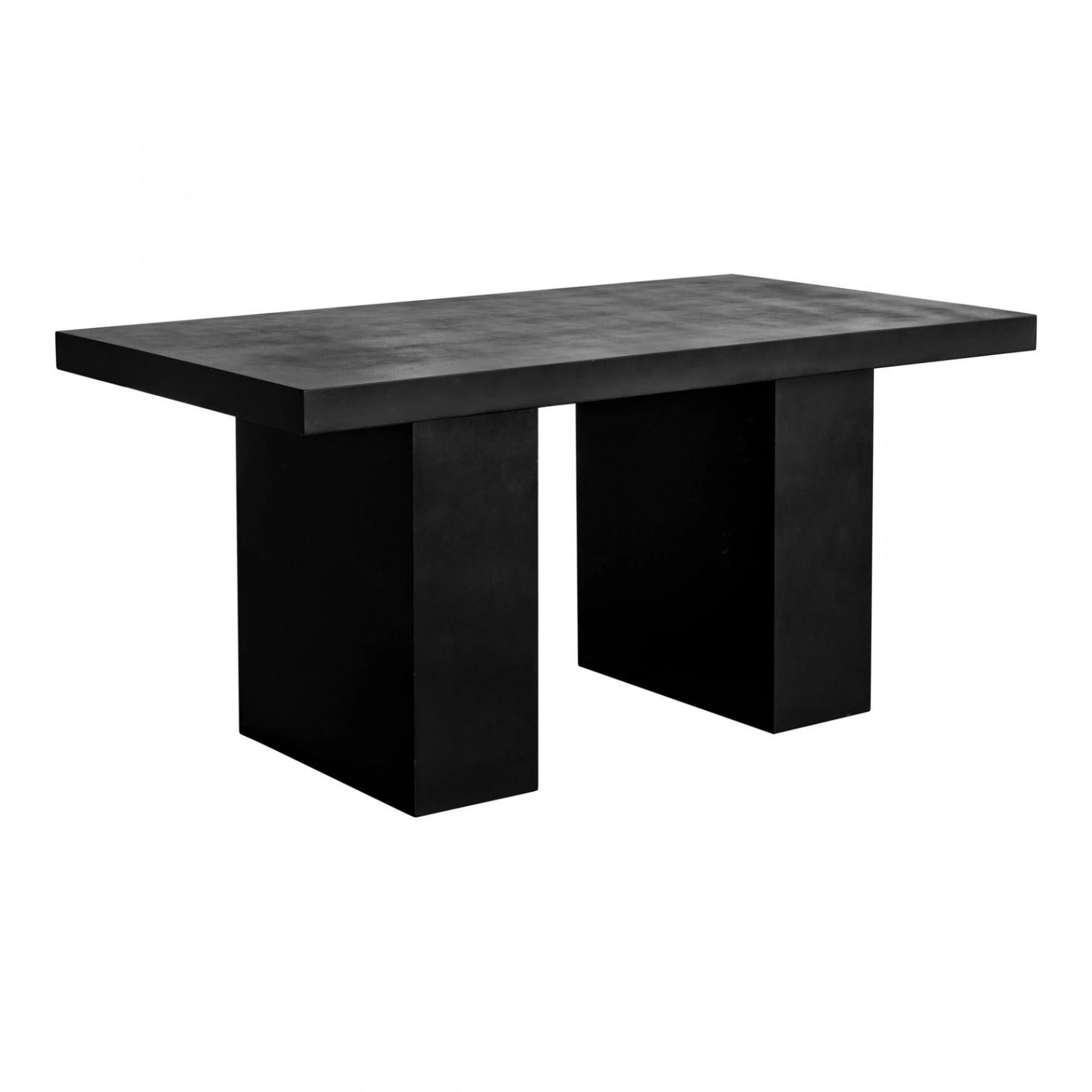 Fiber-Reinforced Concrete Black Outdoor Dining Table for Sleek, Modern Spaces | Image