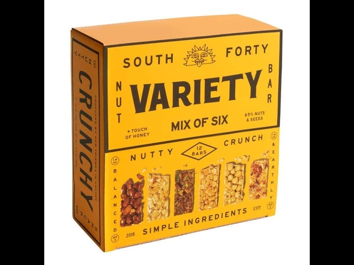 south-40-nut-bars-mix-of-six-variety-pack-simple-crunchy-sweet-whole-nut-protein-40g-bar-pack-of-13