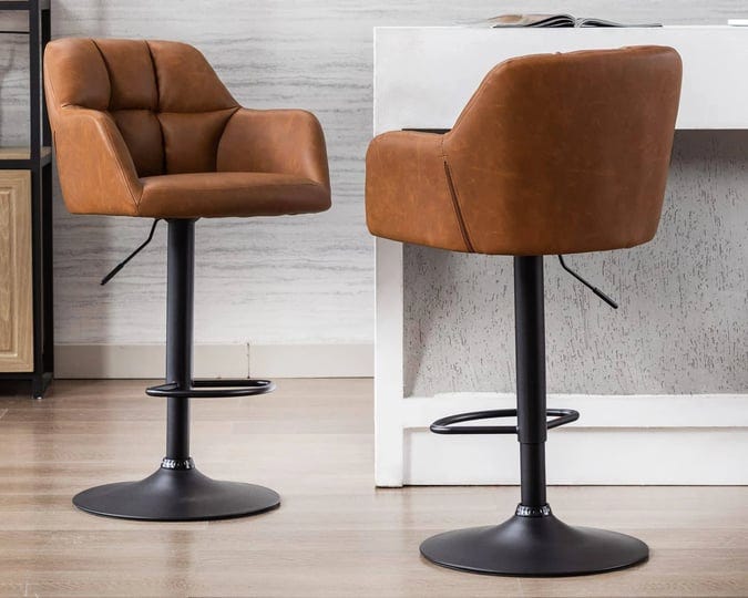 modern-swivel-counter-stools-chairs-set-of-2-swivel-bar-stools-with-backs-brown-pu-leather-adjustabl-1