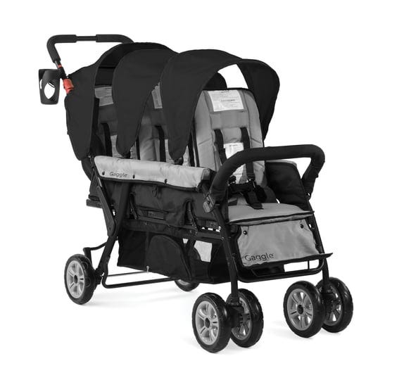 gaggle-compass-trio-triple-stroller-solid-print-black-1