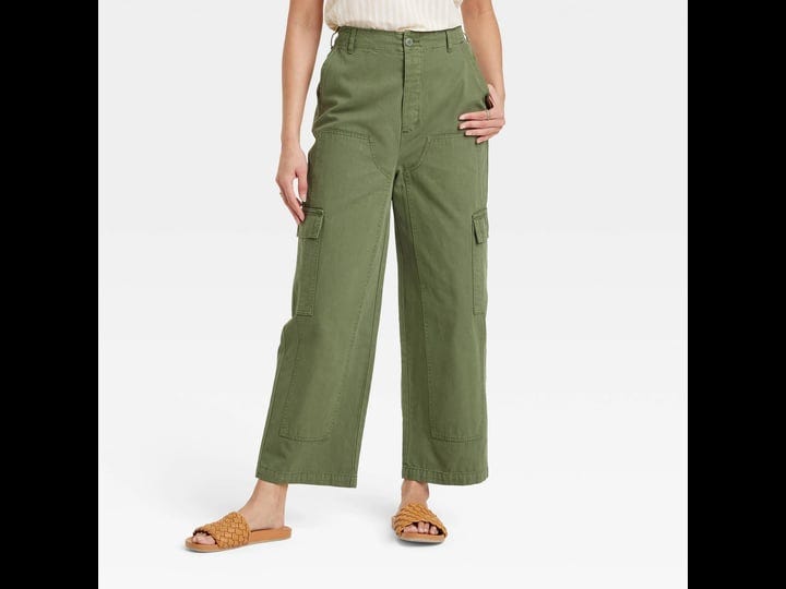 new-womens-high-rise-cargo-pants-universal-thread-green-15