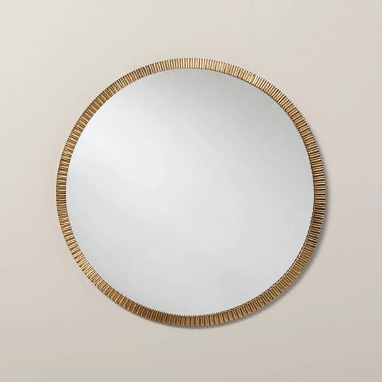 20-pleated-brass-round-wall-mirror-antique-finish-hearth-hand-with-magnolia-1