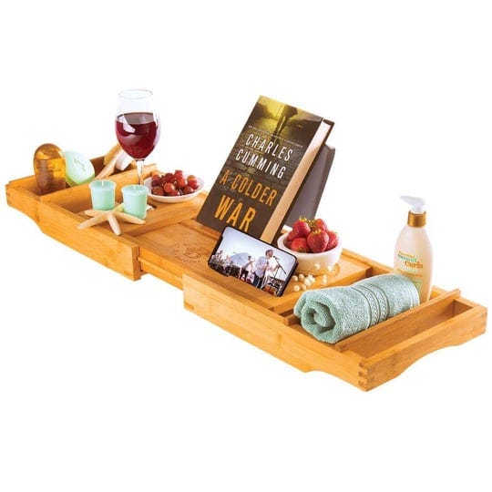 luxury-bamboo-bathtub-caddy-tray-expandable-sides-bath-caddy-tray-book-wine-1