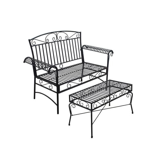 courtyard-casual-black-steel-french-quarter-outdoor-loveseat-and-coffee-table-set-5153-1