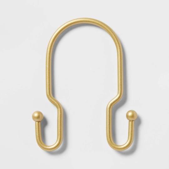 room-essentials-metal-double-shower-hooks-brass-1-each-1