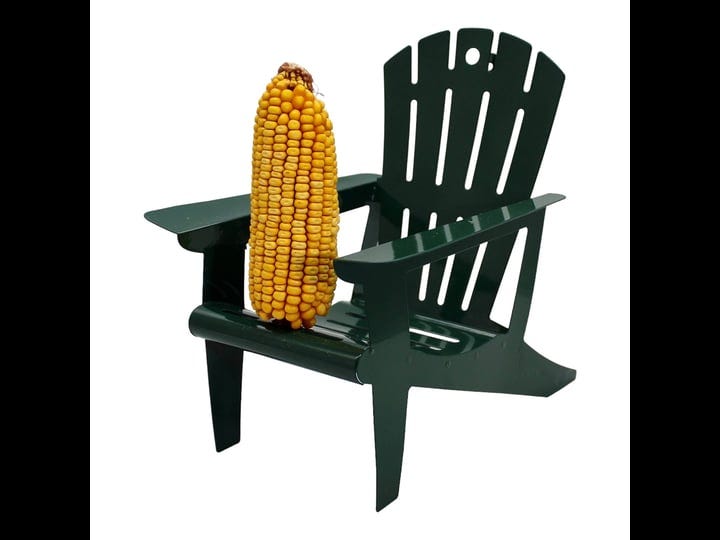 backyard-essentials-adirondack-chair-squirrel-feeder-for-corn-cob-hunter-green-metal-1