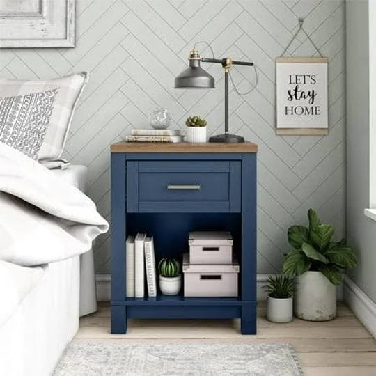 better-homes-gardens-langley-bay-nightstand-navy-with-walnut-top-size-1-drawer-1