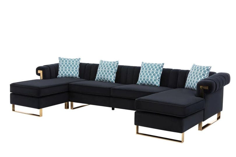 lilola-home-maddie-black-velvet-5-seater-double-chaise-sectional-sofa-1