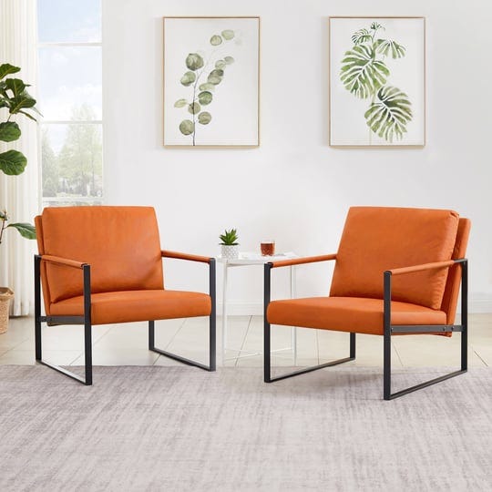 accent-arm-chair-with-extra-thick-padded-backrest-and-seat-cushion-orange-1