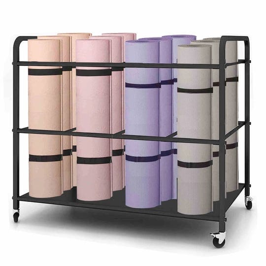 arlifo-yoga-mat-storage-rack-basket-workout-equipment-home-gym-storage-rack-with-wheels-yoga-mat-hol-1