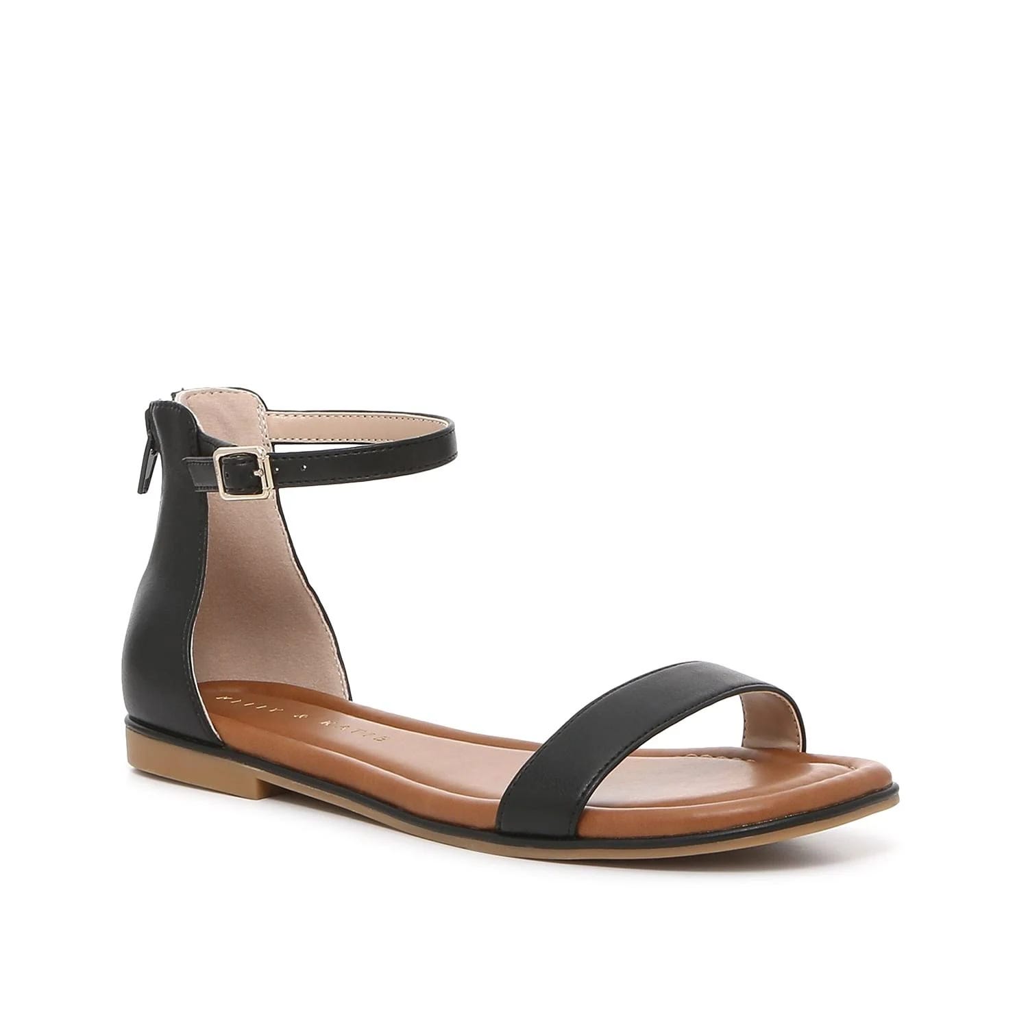 Elegant Black Flat Sandal for Women by Kelly & Katie | Image