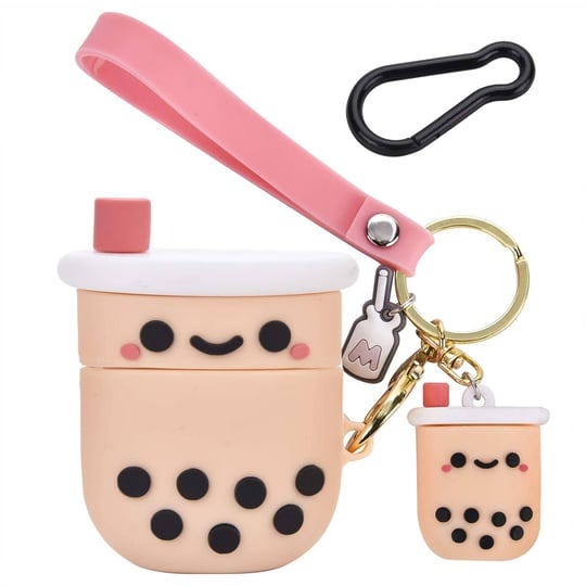 cute-airpod-case-cover-with-keychain-girly-pink-boba-milk-tea-design-compatible-with-airpods-21-char-1