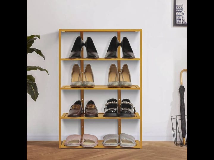 5-tiers-15-pairs-adjustable-shoe-rack-corner-organizer-storage-bamboo-stand-shelf-for-entryway-monib-1