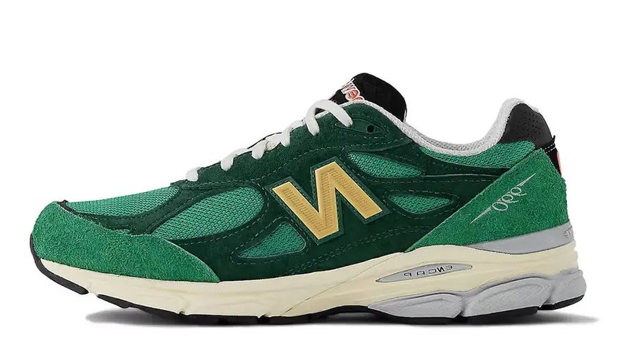 New Balance 990v3 Made in USA Green Yellow