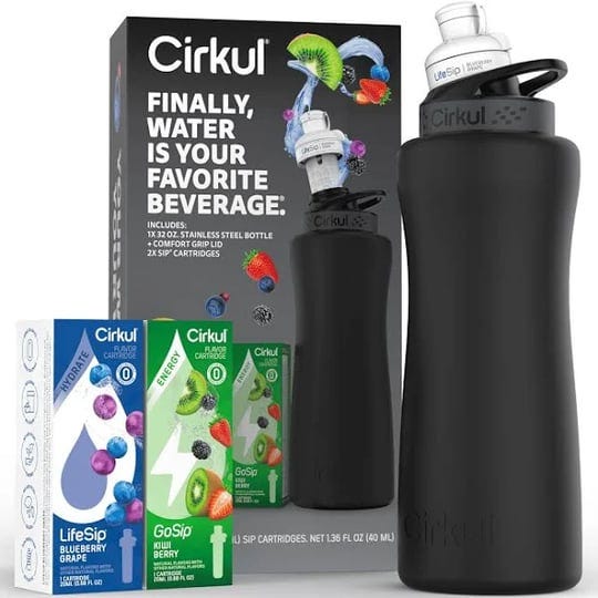 cirkul-32oz-matte-black-stainless-steel-water-bottle-starter-kit-with-black-lid-and-2-flavor-cartrid-1