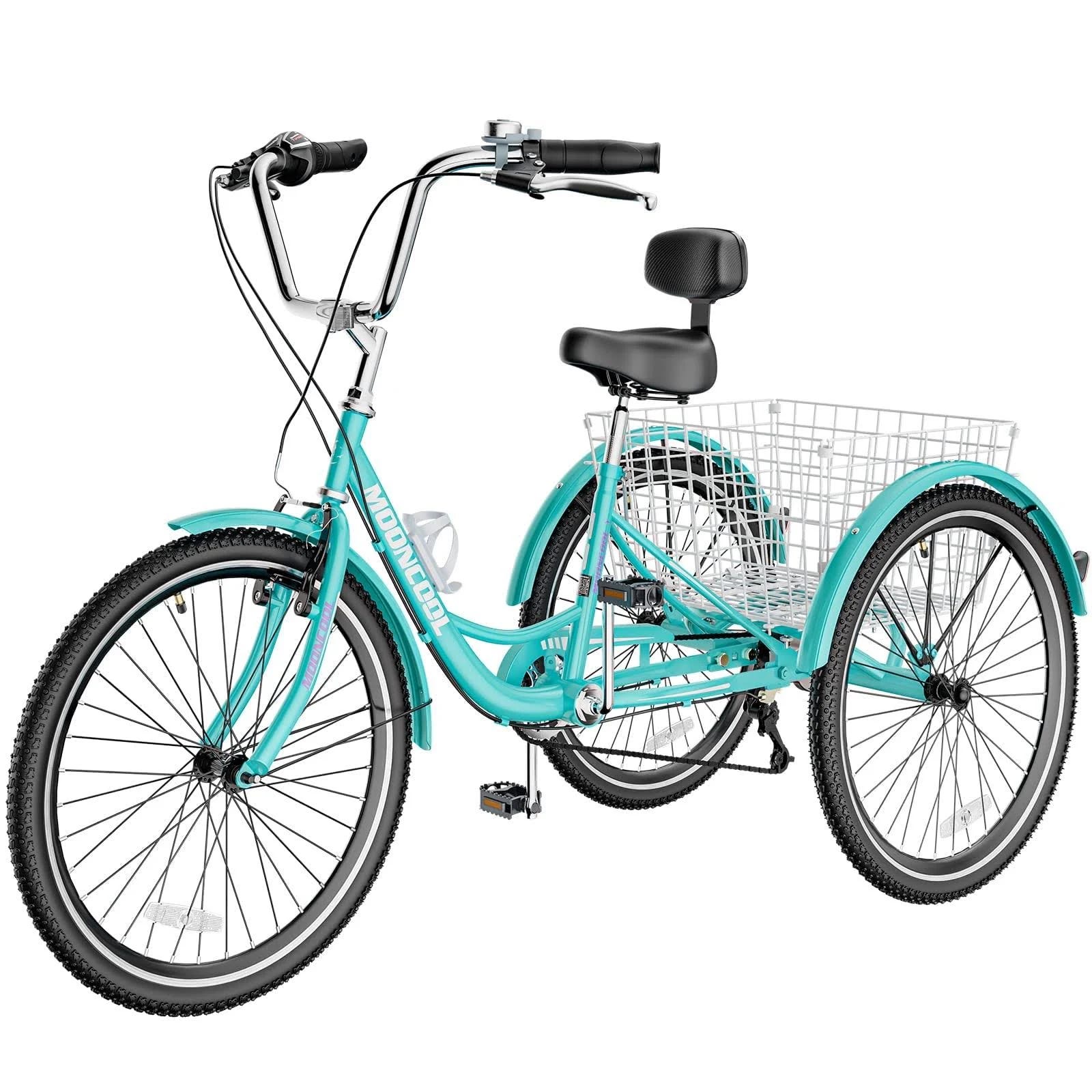 Adult Tricycles - 7 Speed Three-Wheeled Cruise Bicycles | Image