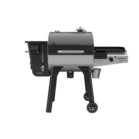 camp-chef-woodwind-24-pellet-grill-with-sidekick-stainless-steel-bbq-with-wifi-811-sq-in-rack-area-1