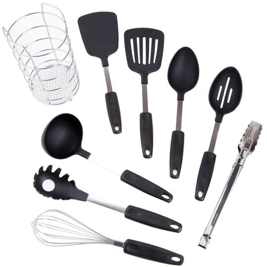 gibson-chefs-better-basics-9-piece-utensil-set-with-round-shape-wire-caddy-n-a-black-1