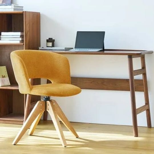 grandnoor-mid-century-modern-swivel-accent-chair-with-solid-wood-legs-home-office-desk-chair-no-whee-1