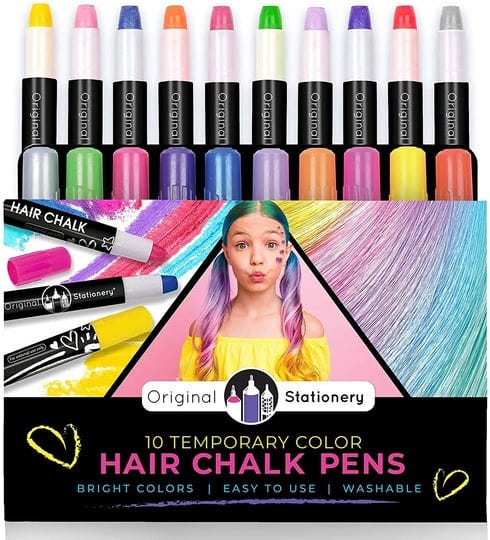 original-stationery-hair-chalks-set-for-girls-10-piece-temporary-hair-chalk-colors-1