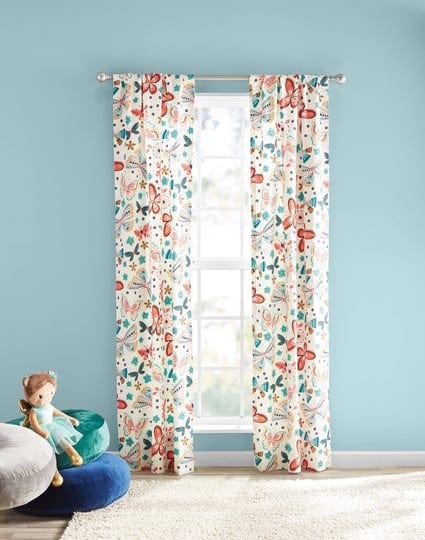 your-zone-multi-color-butterfly-room-darkening-rod-pocket-panel-curtains-30-in-x-84-in-2-panels-size-1