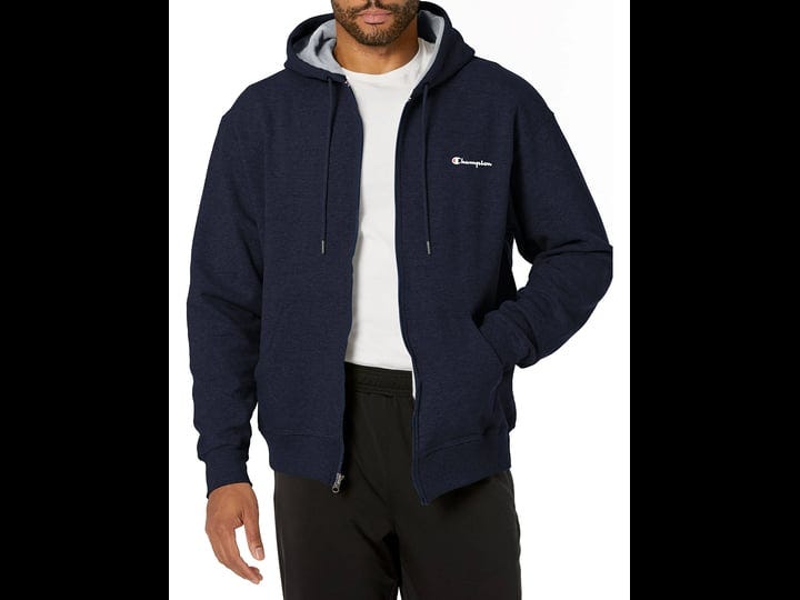 mens-champion-powerblend-fleece-full-zip-hoodie-size-small-blue-1