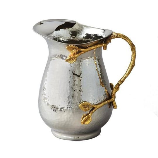 comida-gilt-leaf-stainless-steel-water-pitcher-hammered-1