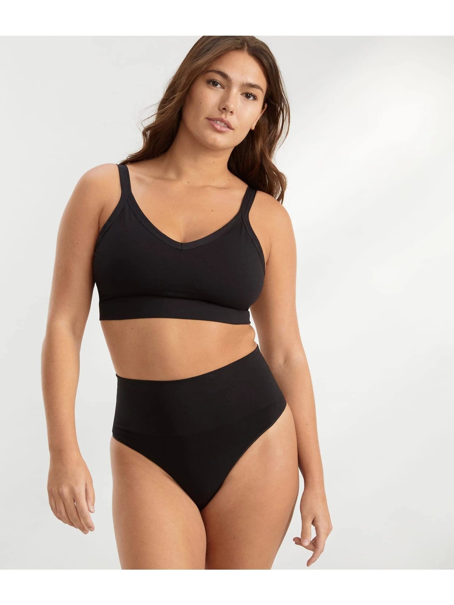 Spanx EcoCare Everyday Shaping Thong: Invisible Comfort with Targeted Shape and Breathable Comstruction | Image