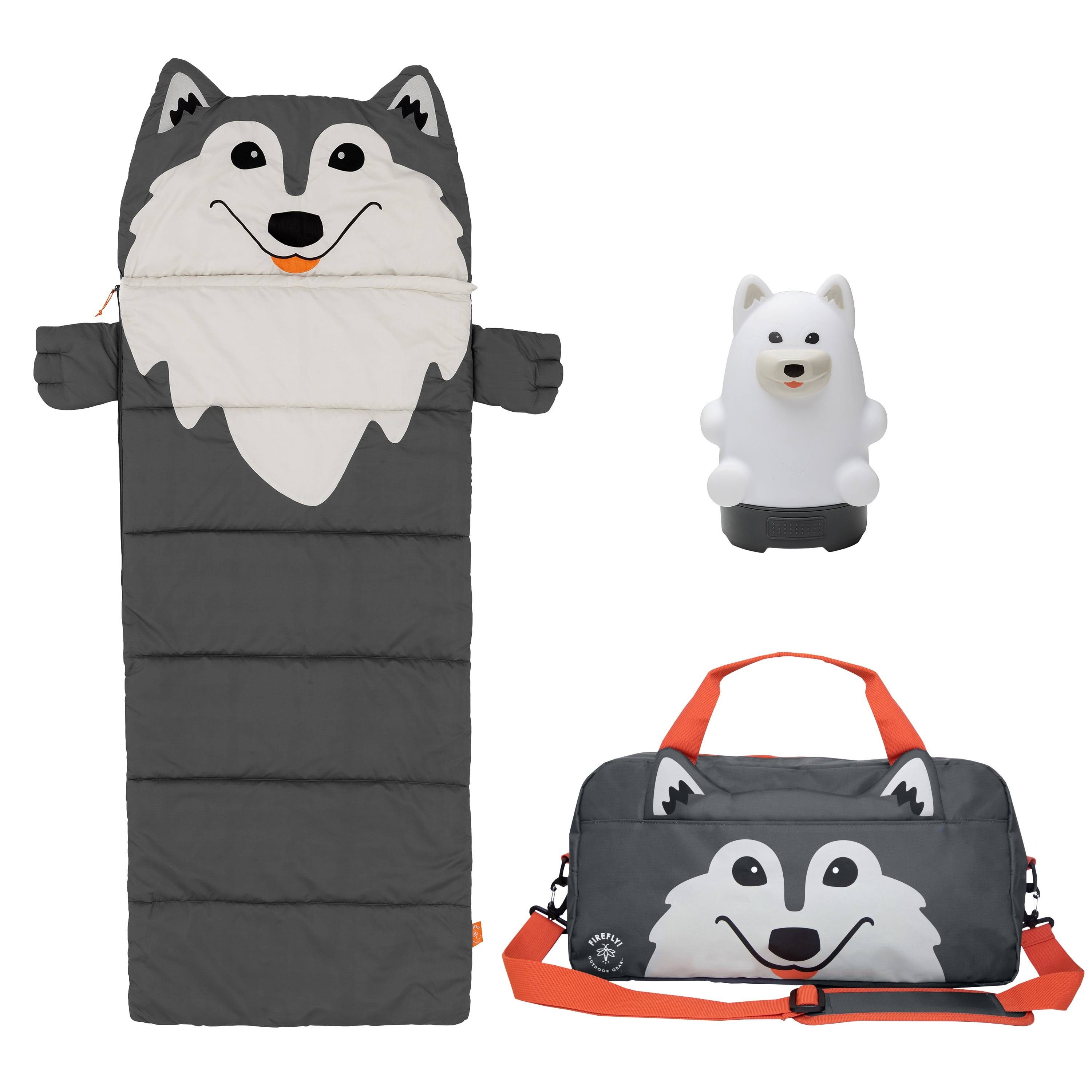 Children's Camping Combo Set: Sleeping Bag, Duffel Bag, and Lantern | Image