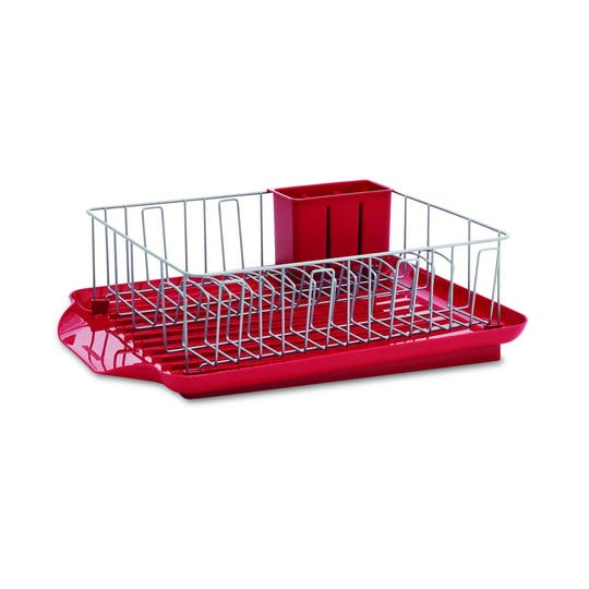 farberware-professional-3-piece-dish-rack-set-red-1