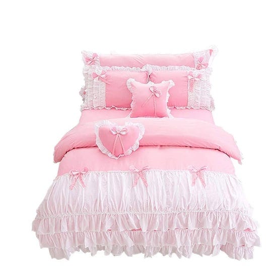 lotus-karen-shaggy-chic-ruffle-3-piece-duvet-cover-set-soft-cotton-girls-bedding-with-cute-bow-knots-1