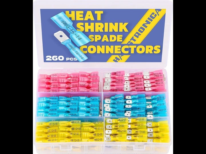 haisstronica-260pcs-heat-shrink-spade-connectors-electrical-wire-connectors-quick-disconnect-connect-1