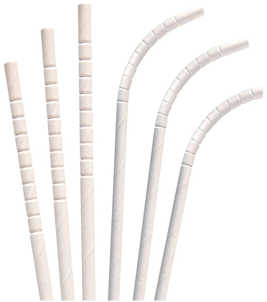 Eco-Friendly White Paper Straws for Cereal and Beverages | Image
