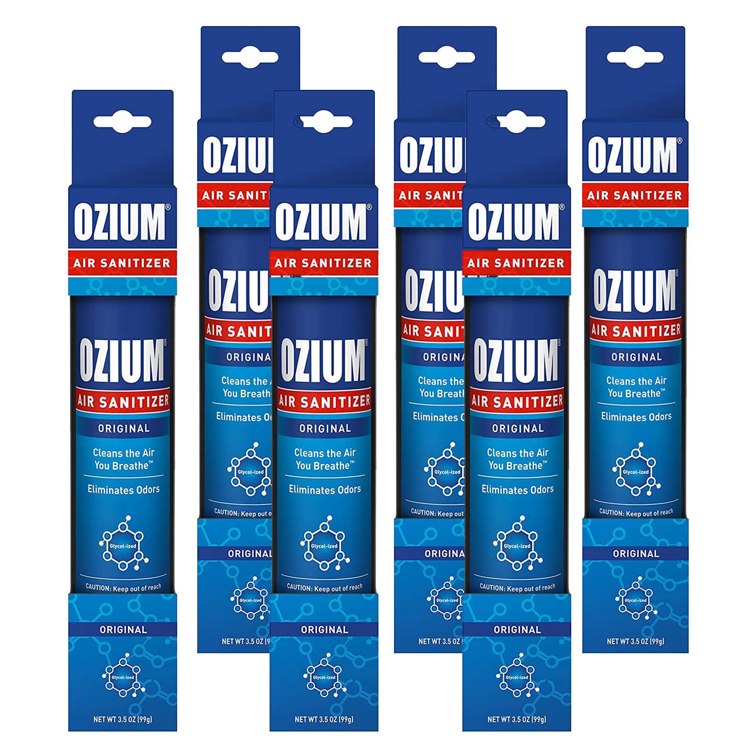 Ozium Air Sanitizer Spray - Original Odor Eliminator (6-pack) | Image