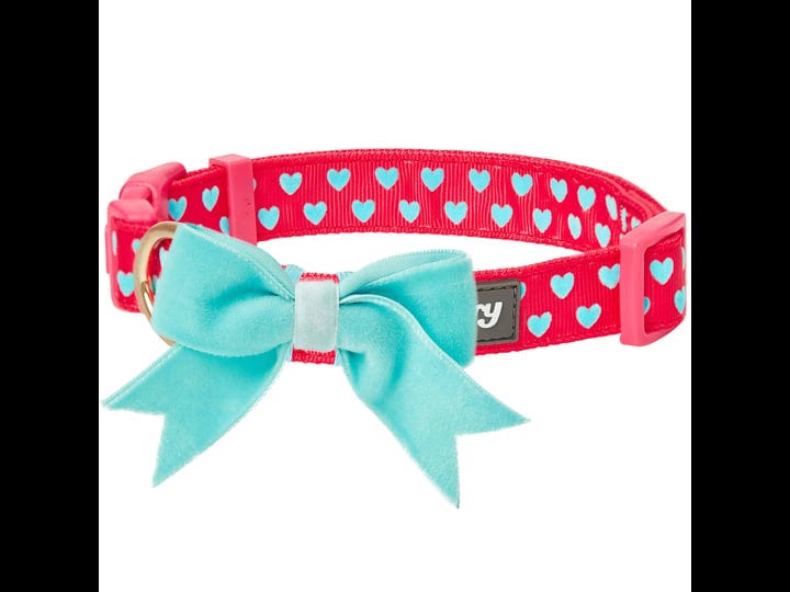 blueberry-pet-velvety-heart-flocking-with-detachable-bowtie-dog-collar-lust-red-large-1