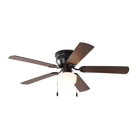 mainstays-hugger-indoor-reverse-airflow-ceiling-fan-with-light-kit-black-blades-52-in-1