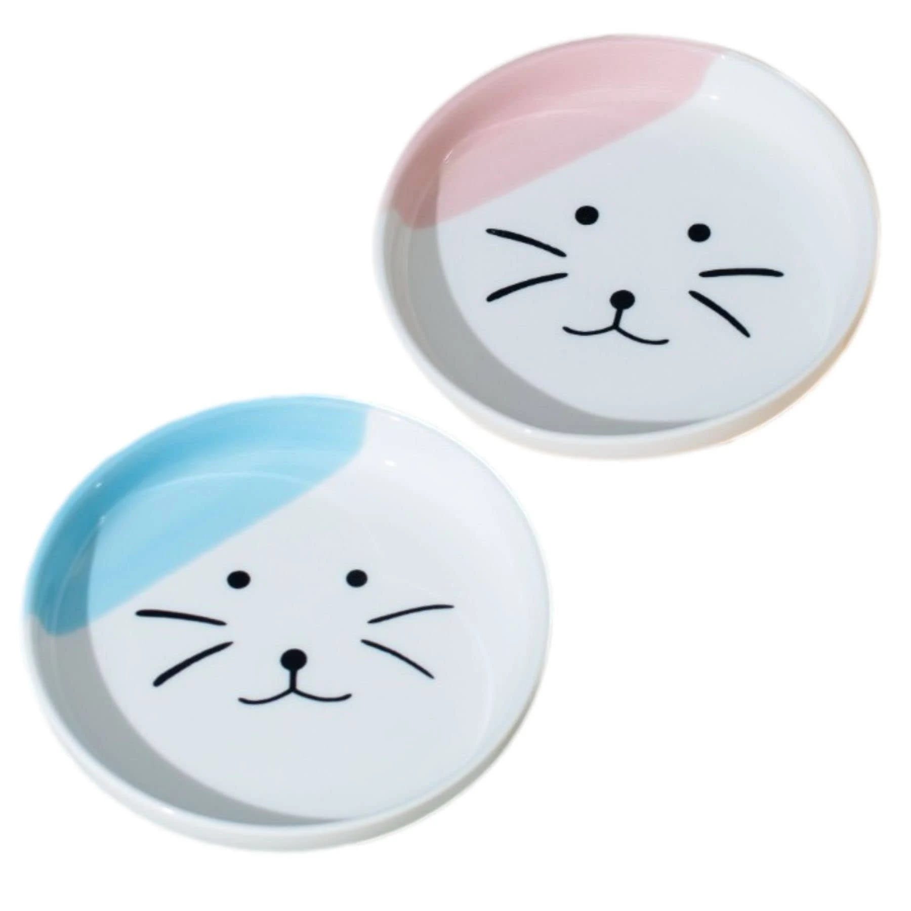 Ceramic Shallow Cat Food Wide Plate for Whisker Fatigue Relief | Image