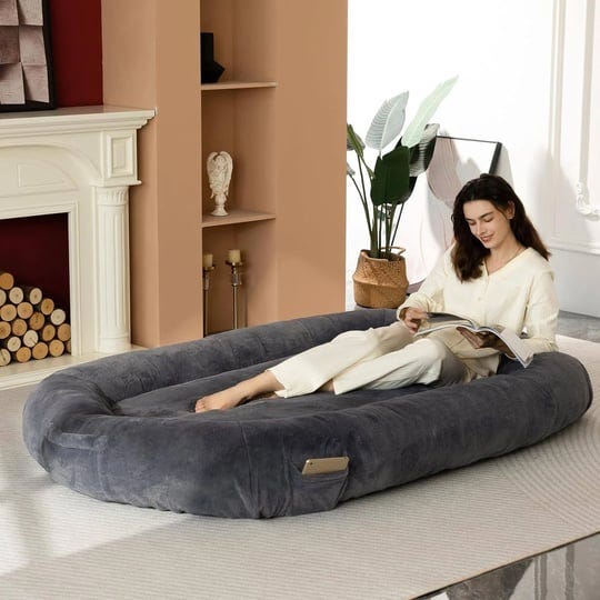 maxyoyo-human-dog-bed-faux-fur-giant-bean-bag-bed-for-humans-and-pets-dark-grey-1