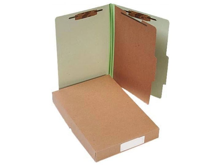 acco-pressboard-classification-folders-1-divider-legal-size-leaf-green-10-box-1